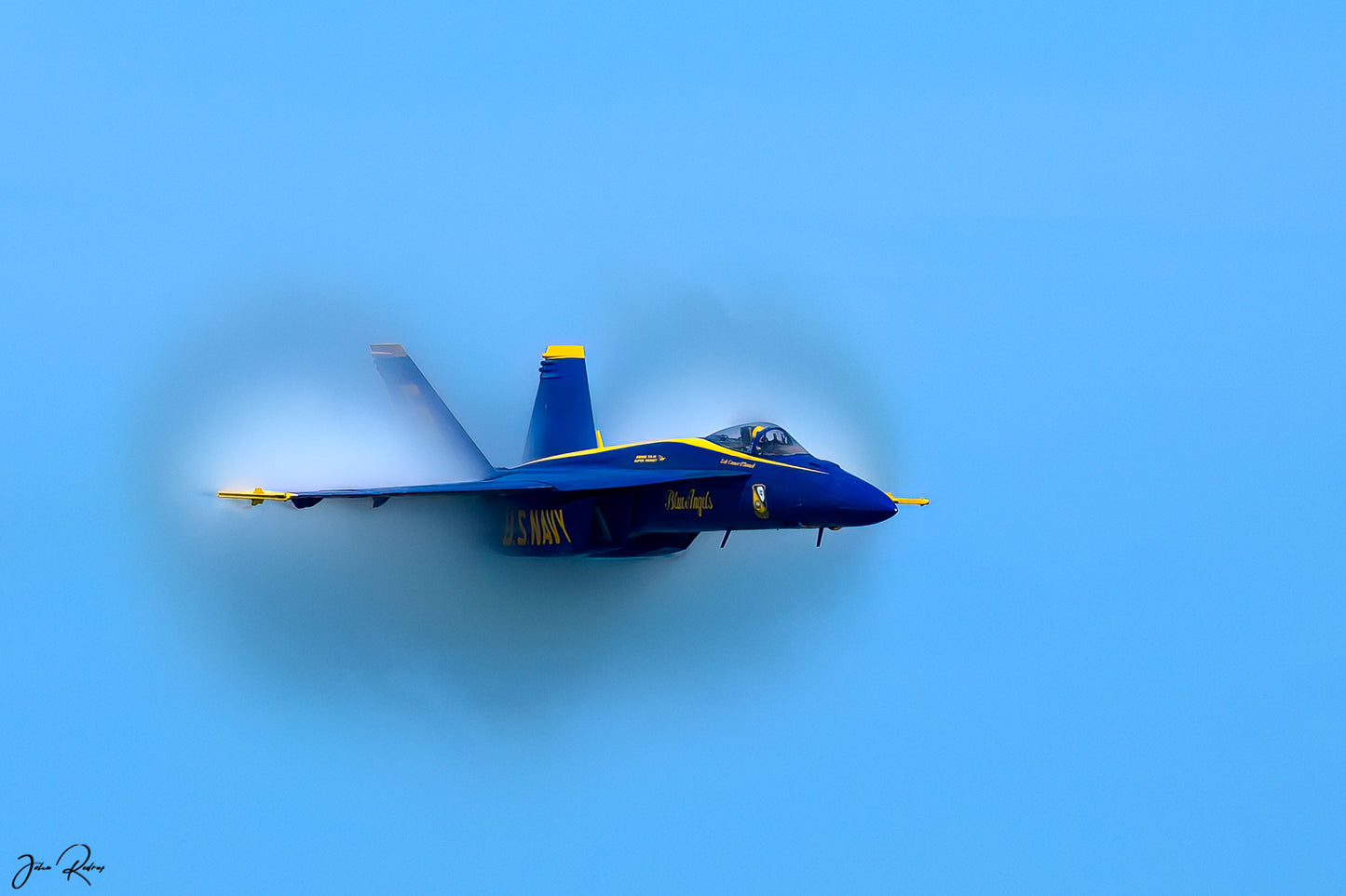 Blue Angels Solo Pilot #5 with Wingtip Vortices F/A-18 Super Hornet Metal Print